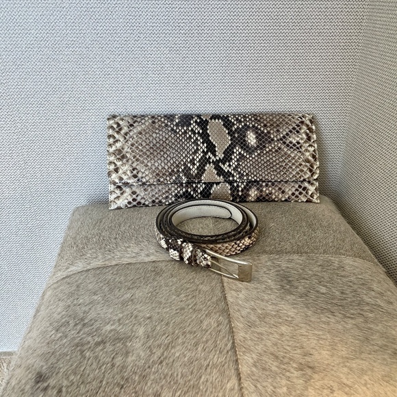 PHYTON SNAKE SKIN CLUTCH - WITH CHAIN AND BELT - Picture 3 of 14